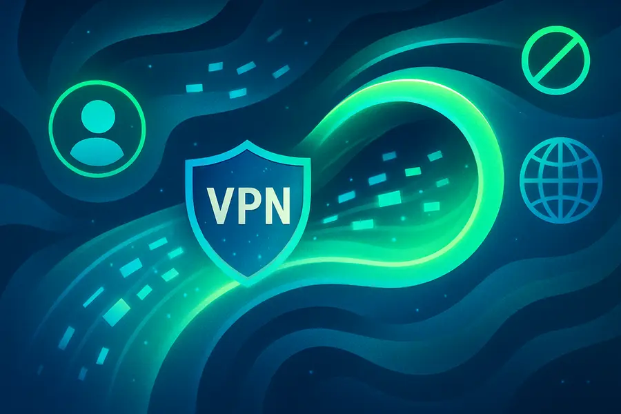 Zero-retention architecture diagram with VPN layer